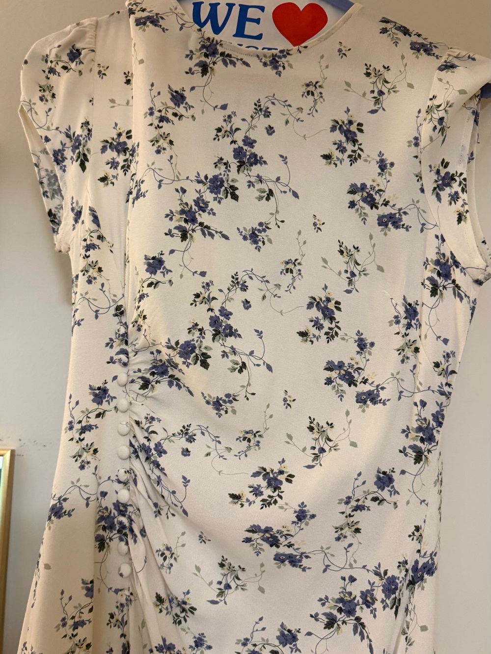 Reformation Midi Dress with Blue Floral Print - Picture 7 of 7